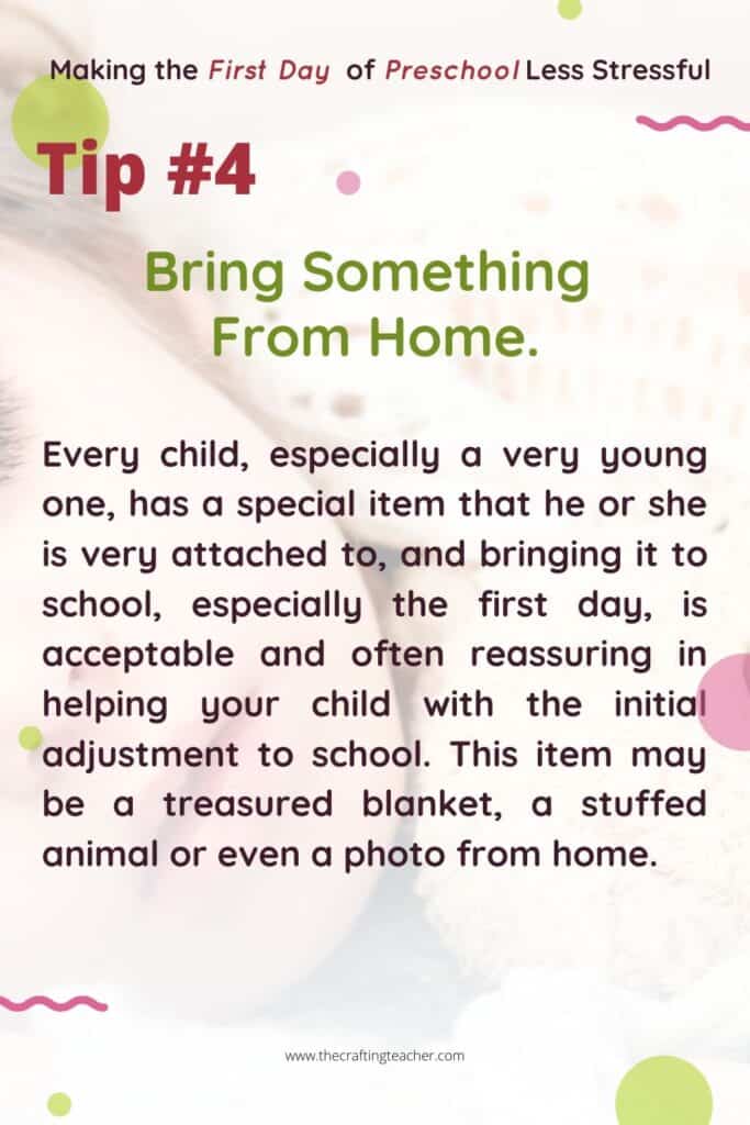 First Day of Preschool - Tip #4