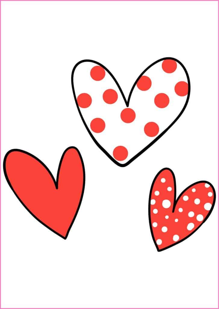Valentine's Day Bingo - triple hearts card.