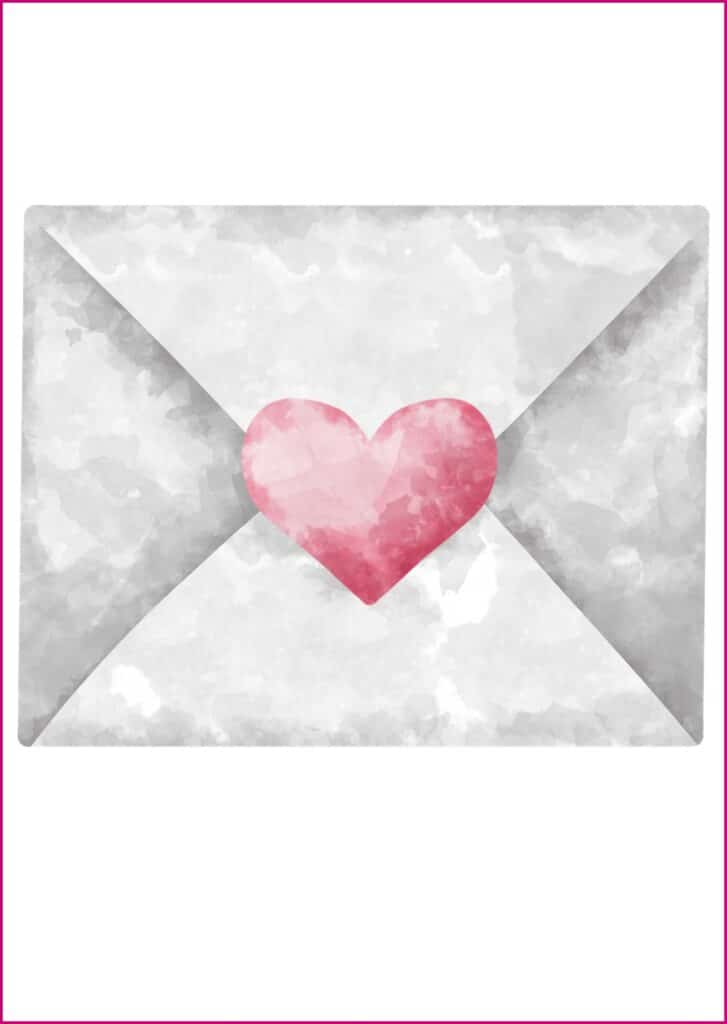 Valentine's Day Bingo - envelope card.