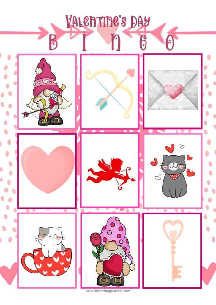 Valentine's Day Bingo - simpler card