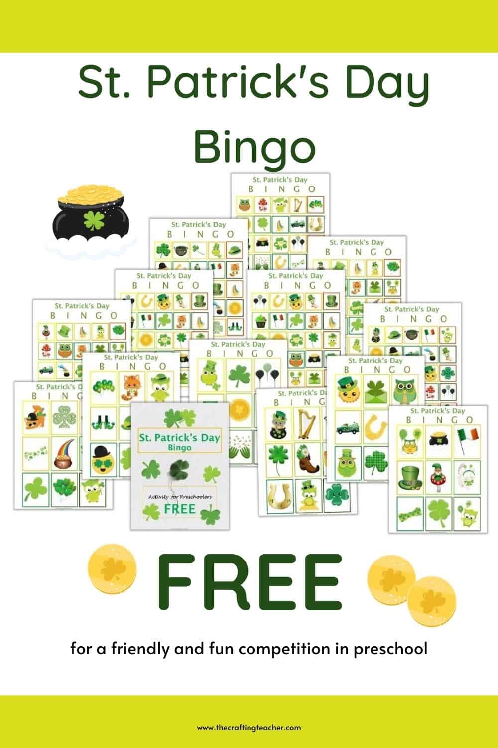 St. Patrick’s Day Bingo for Preschoolers - The Crafting Teacher