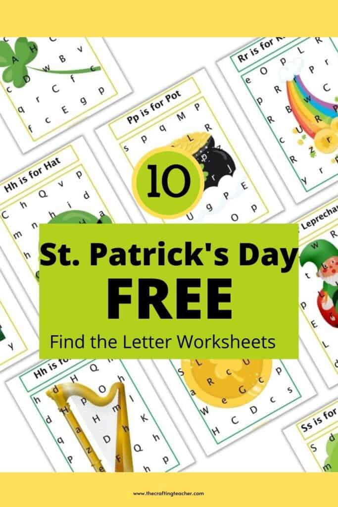 St. Patrick's Day Find the Letter Printables
