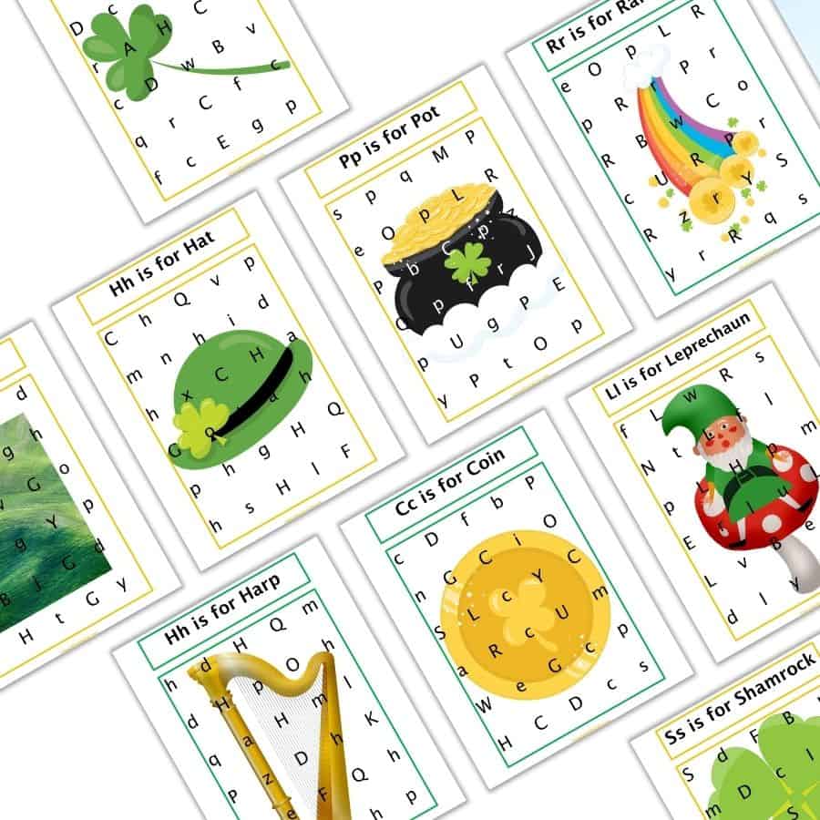 St. Patrick's Day Find the Letter Printables