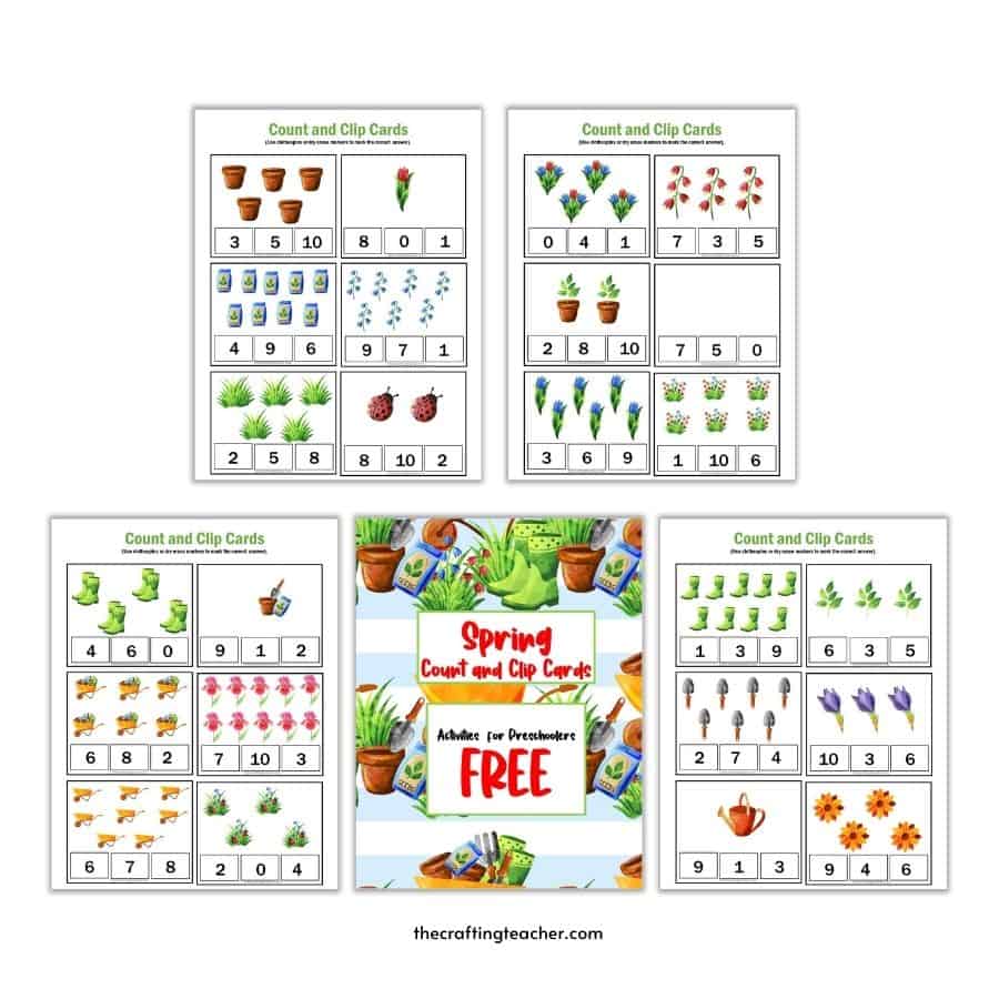 Spring Count and Clip cards