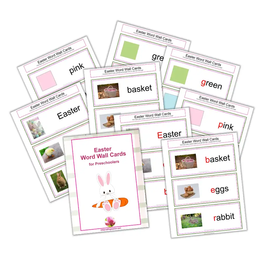 Easter Word Wall Cards - English 
