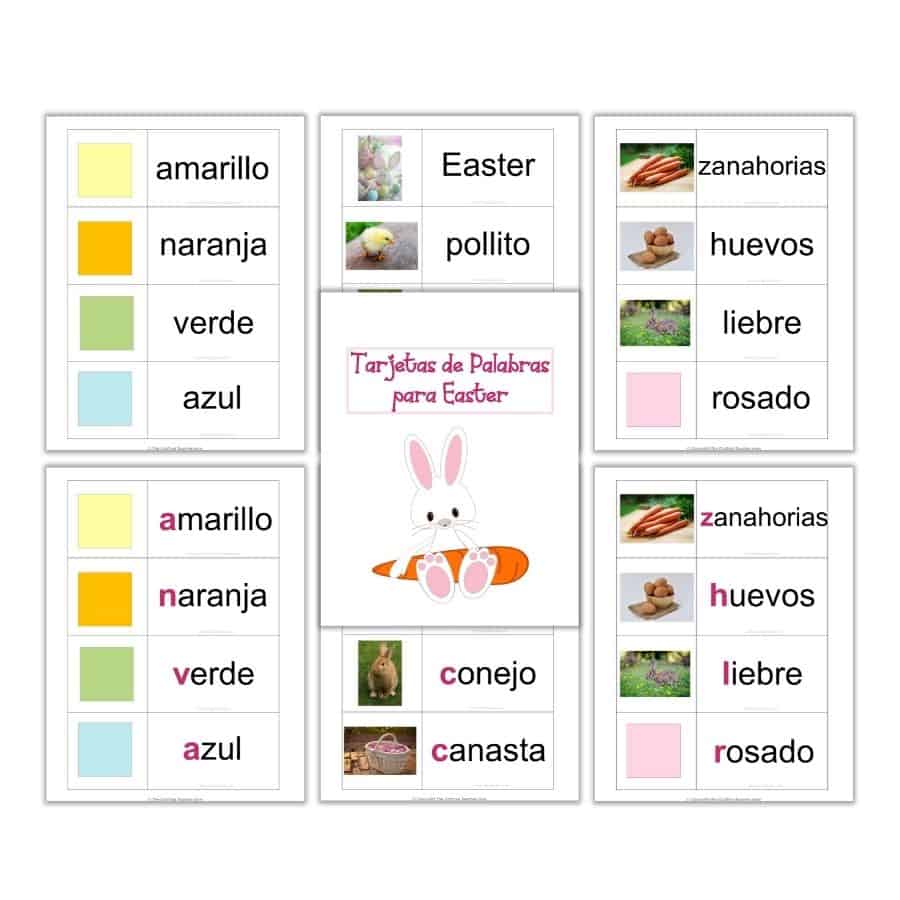 Easter Word Wall Cards Set - Spanish