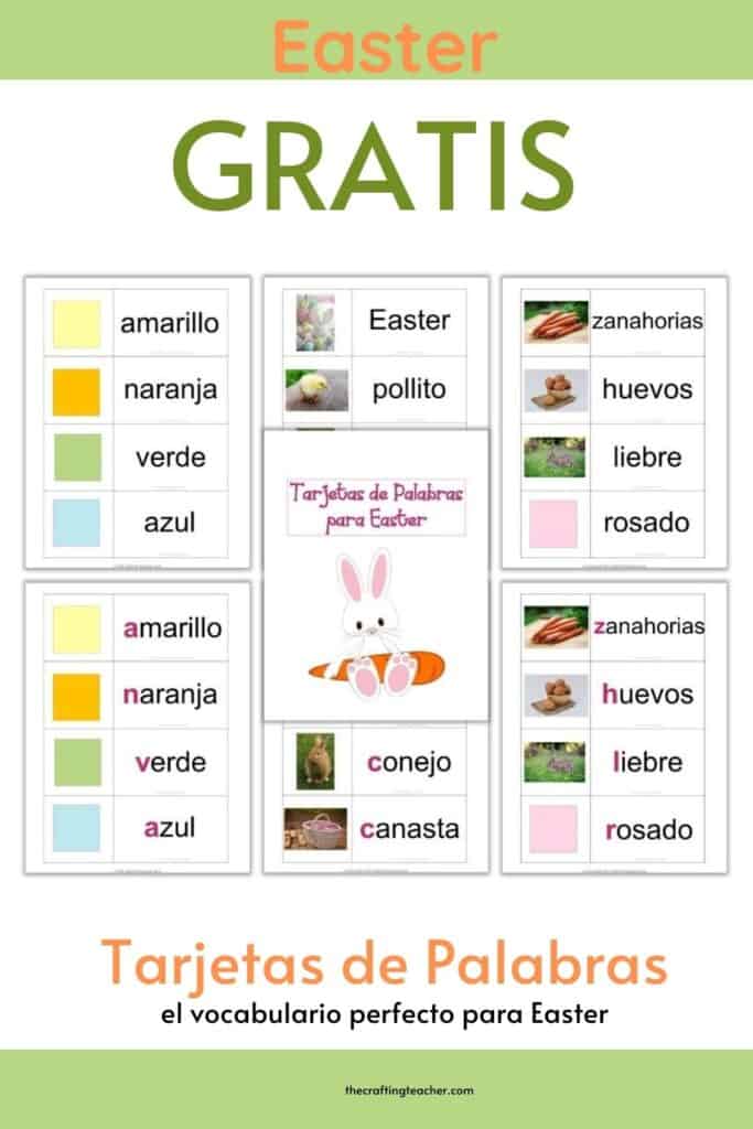 Easter Word Wall Cards - Spanish