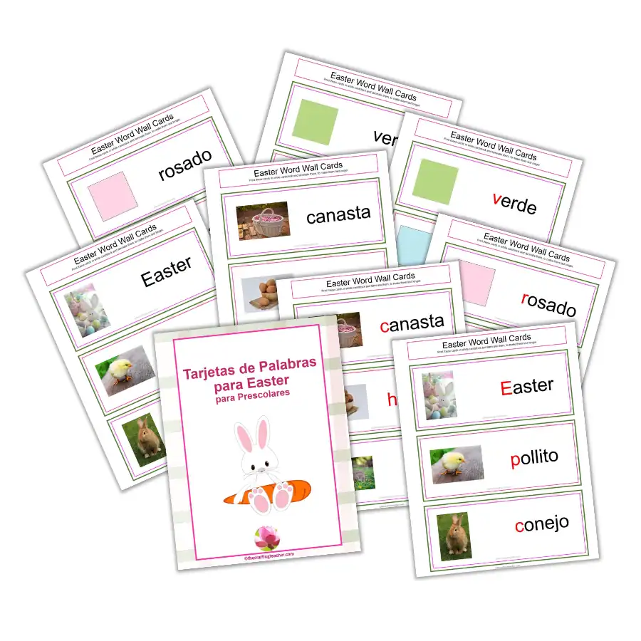 Easter Word Wall Cards - Spanish 