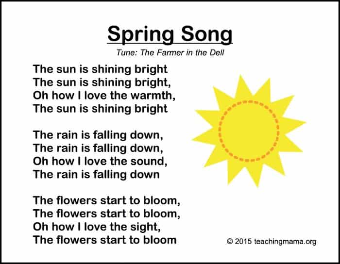 Spring Song by teachingmama.org