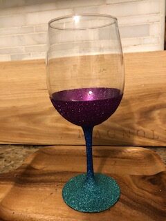 Decorated Wine Glass 1