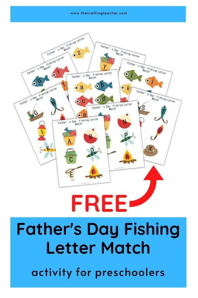 Father's Day Fishing Letter Match