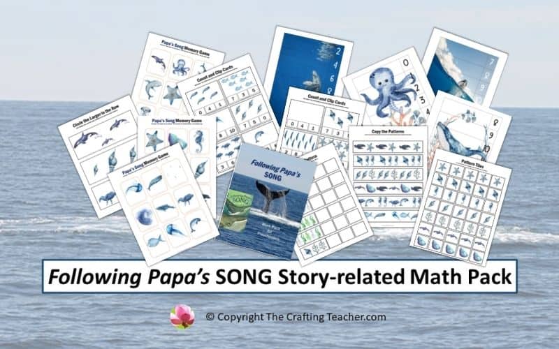 Following Papa's SONG Story-related Math Pack for Preschoolers