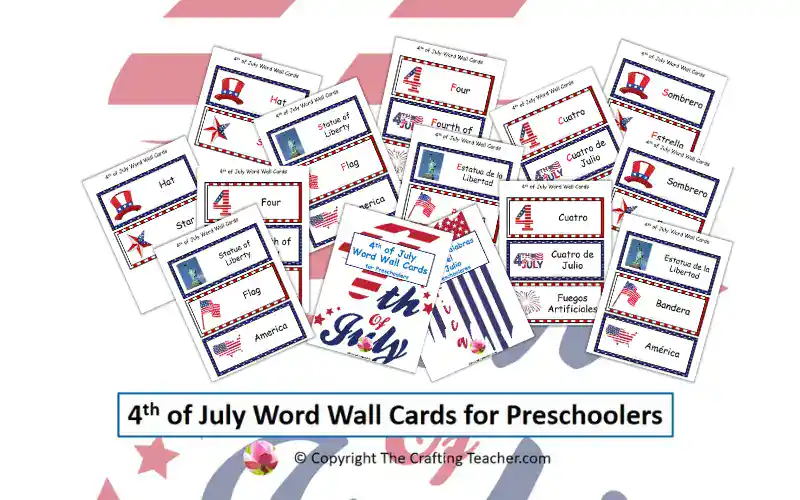 4th of July Word Wall Cards