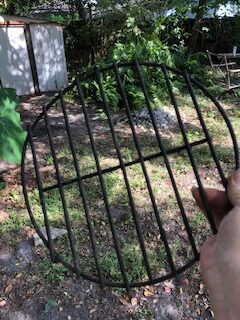 Clean old fire pit rack.