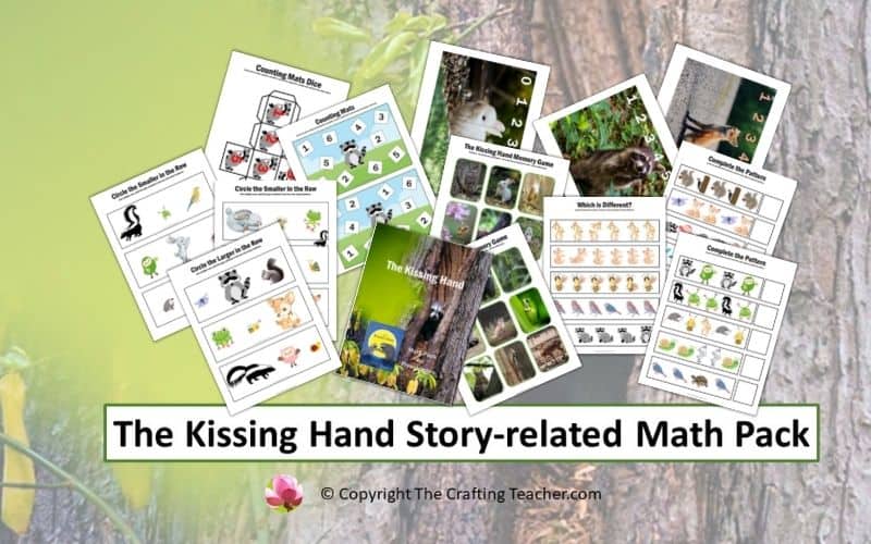 The Kissing Hand Story-related Math Pack for Preschoolers