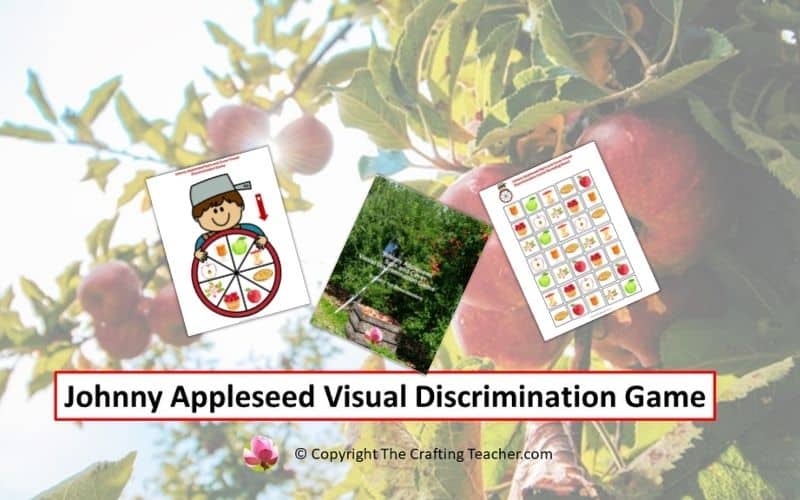 Johnny Appleseed Visual Discrimination Game for Preschoolers