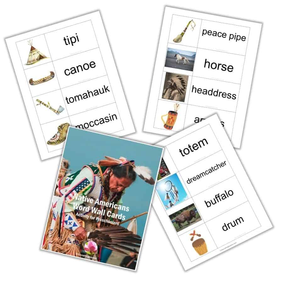 Native American Word Wall Cards