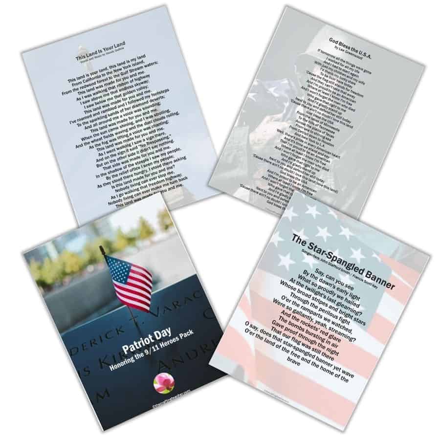 Patriot Songs printables