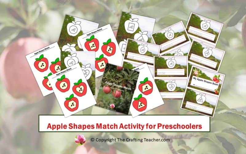 Apple Shapes Match for Preschoolers