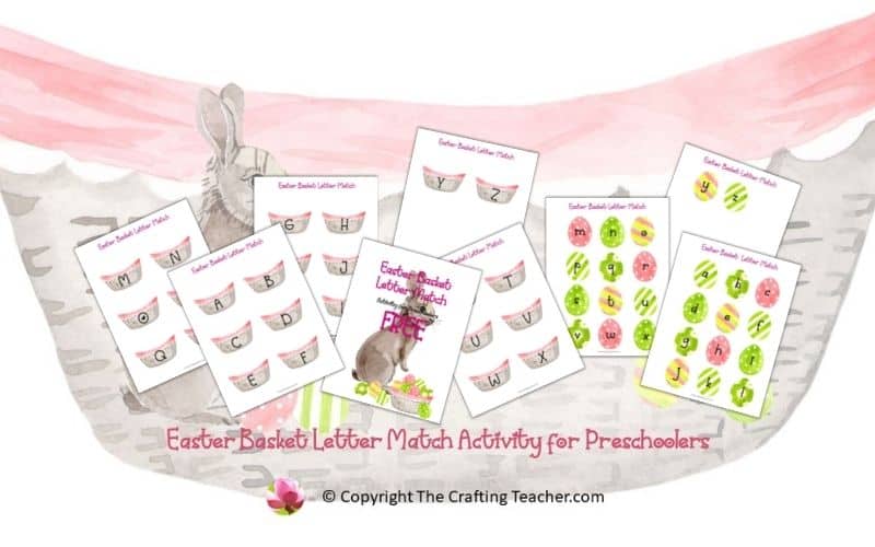 Easter Basket Letter Match for Preschoolers