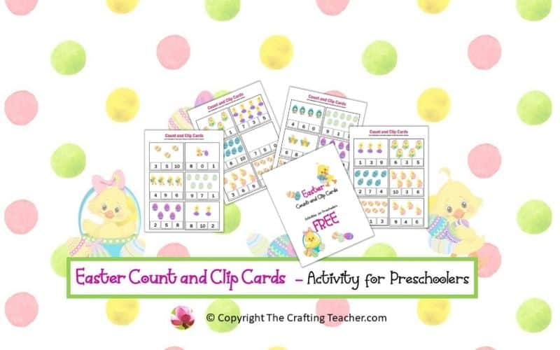 Easter Count and Clip Cards for Preschoolers
