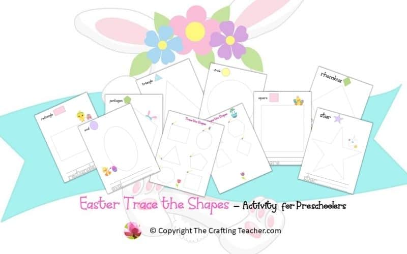 Easter Trace the Shapes Activity for Preschoolers