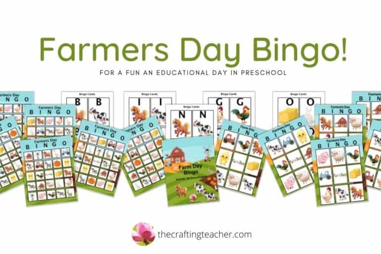 Farmers Day Bingo for Preschoolers