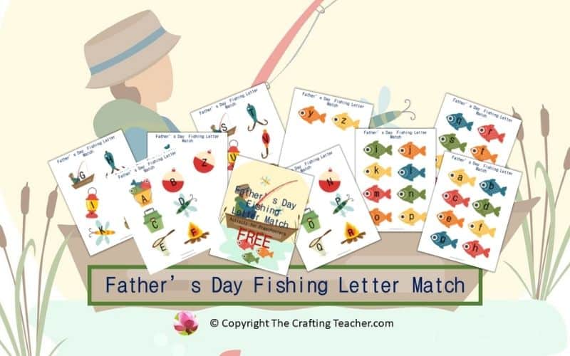 Father's Day Fishing Letter Match for Preschoolers