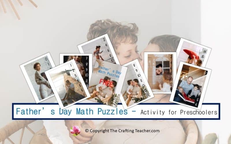 Father's Day Math Puzzles for Preschoolers