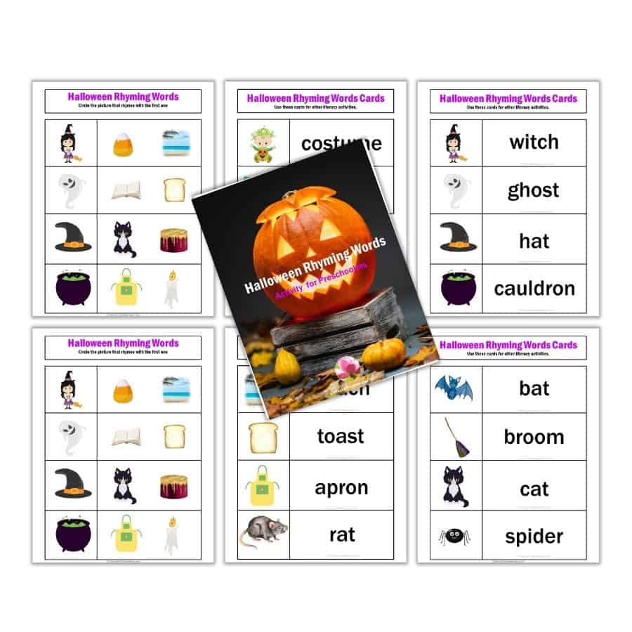 Halloween Rhyming Word Cards