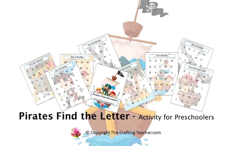Pirates Find the Letter Activity for Preschoolers
