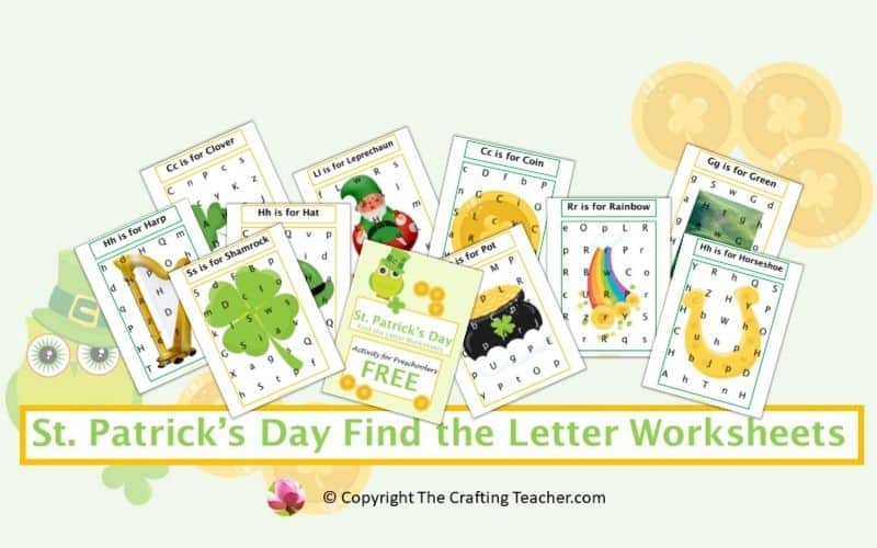 St. Patrick's Day Find the Letter Worksheets Activity for Preschoolers