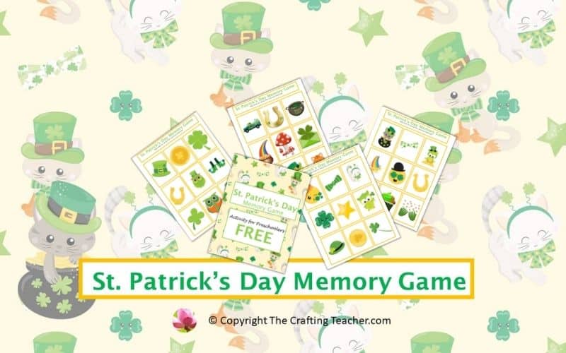 St. Patrick's Day Memory Game for Preschoolers