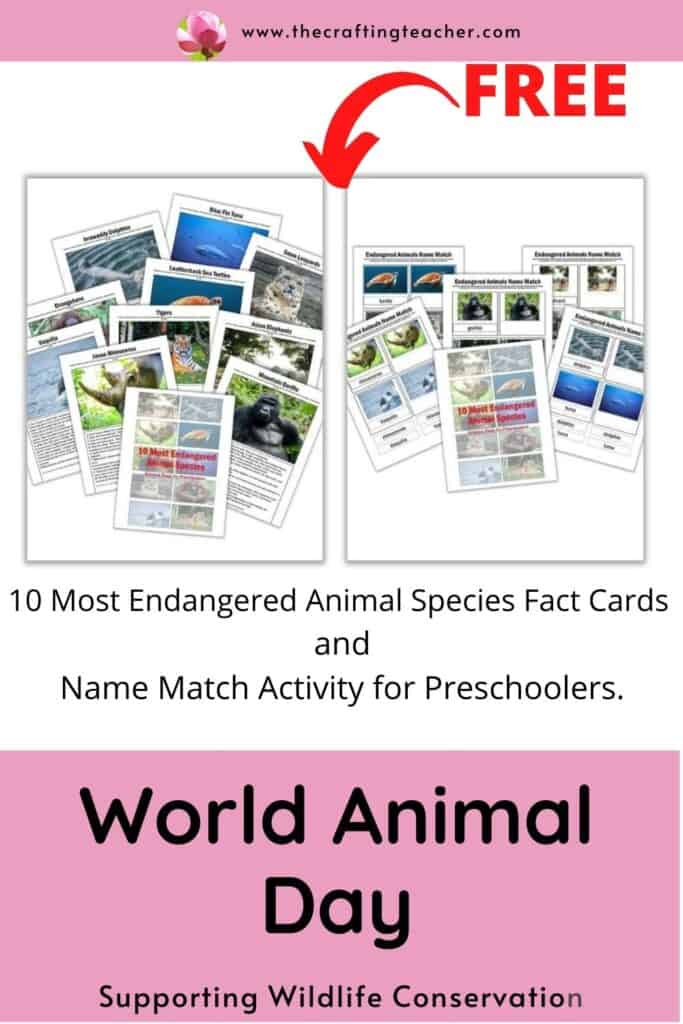 World Animal Day FREE printables