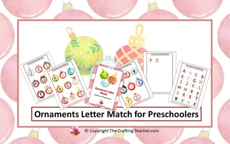 Ornaments Letter Match for Preschoolers