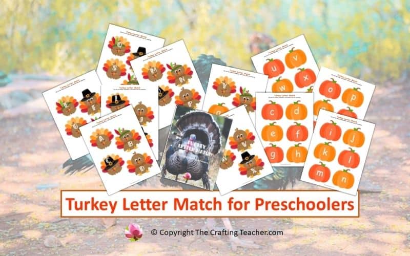 Turkey Letter Match for Preschoolers