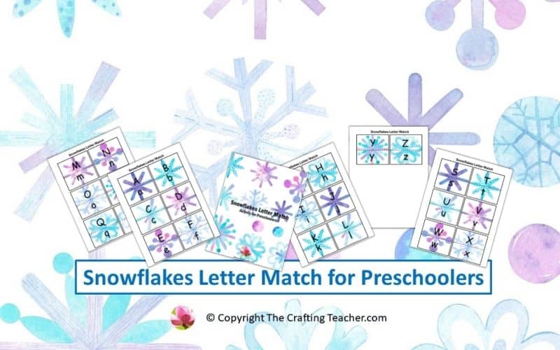 Snowflakes Letter Match Activity for Preschoolers