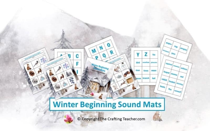 Winter Beginning Sounds Mats for Preschoolers