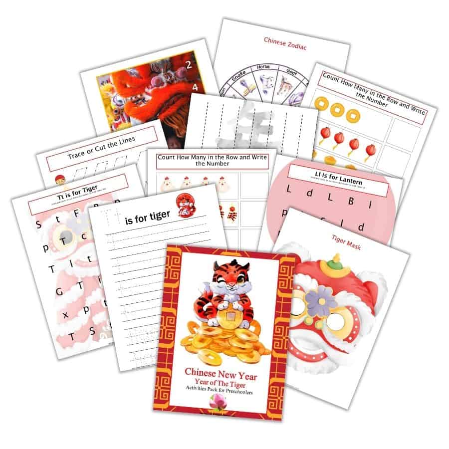 Chinese New Year - Year of the Tiger activities pack