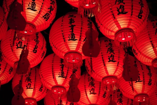 Chinese New Year's Lanterns by Henry Co from Unsplash