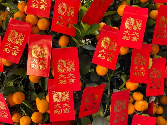Chinese New Year's Red Envelopes by Yuwei Shaw from Unsplash