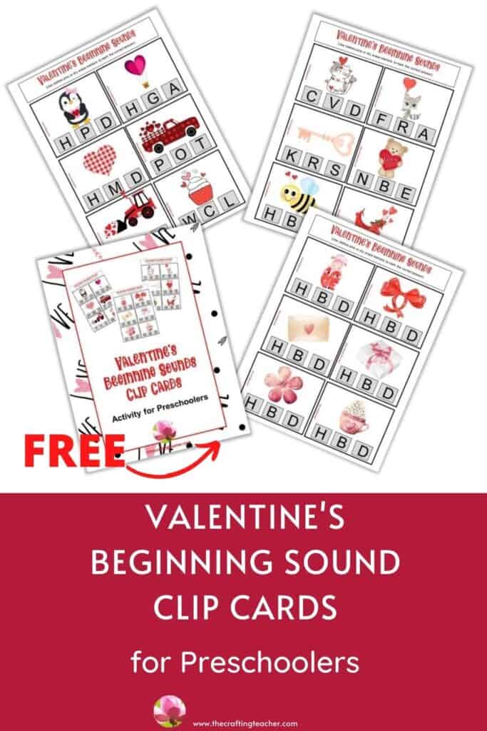 Valentine's Beginning Sound Clip Cards - Pinterest