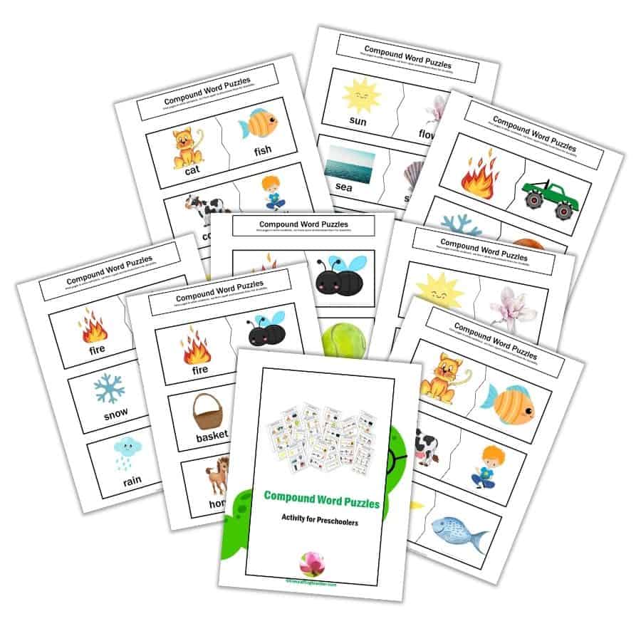 2-Parts Compound Words Puzzles set