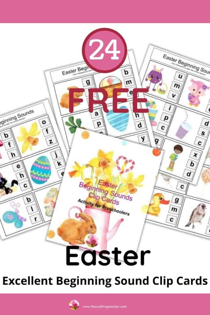 Easter Beginning Sound Clip Cards 