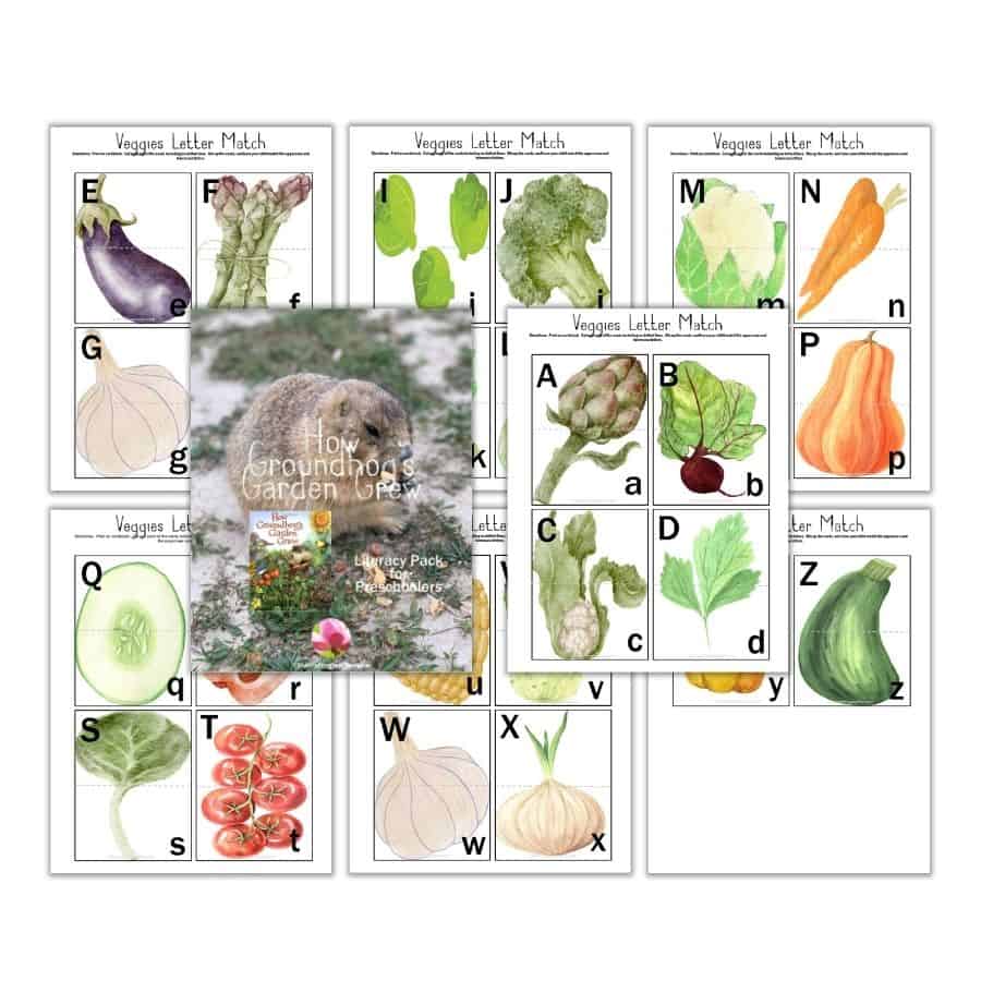 Veggies Letter Match Activity