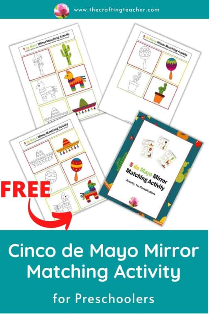 Cinco de Mayo Mirror Matching Activity for Preschoolers