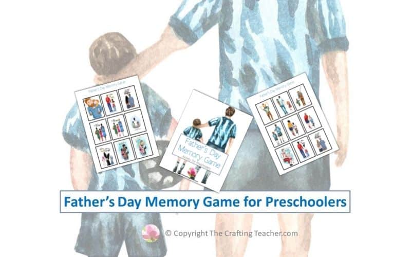 Father's Day Memory Game for Preschoolers