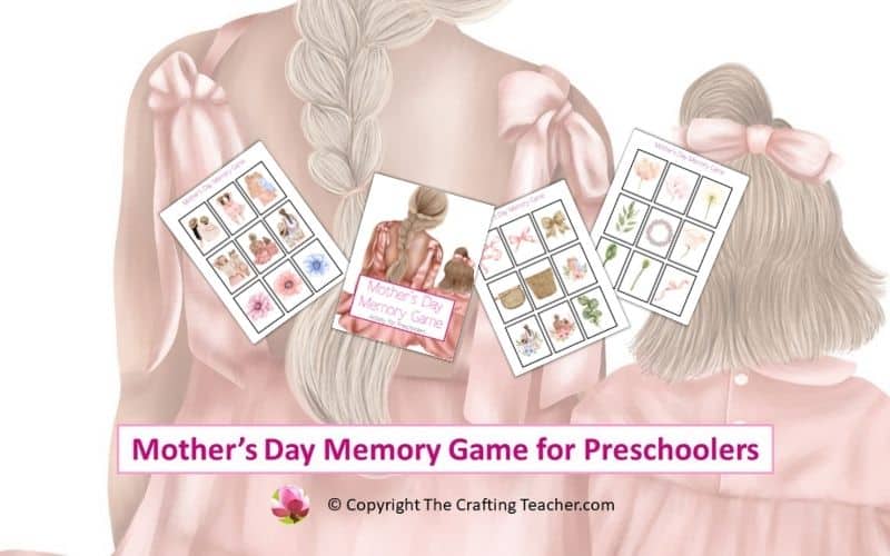 Mother's Day Memory Game for Preschoolers