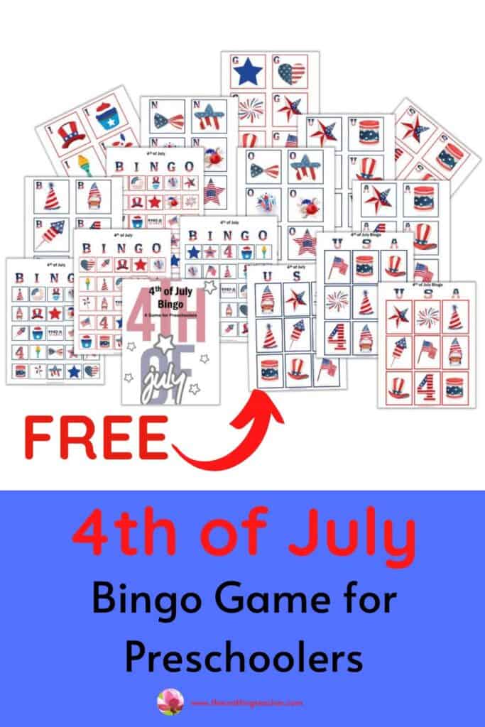 4th of July Bingo Game for Preschoolers - Pinterest