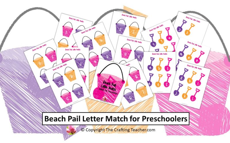 Beach Pail Letter Match for Preschoolers